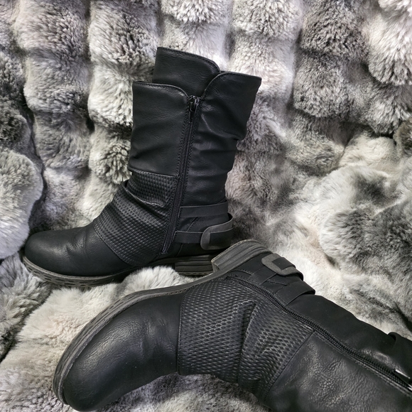 Womens Black Boots Size 8.5 - Picture 5 of 6